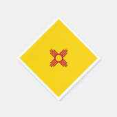 Patriotische Papierservietten mit der Flagge New M (Ecke)