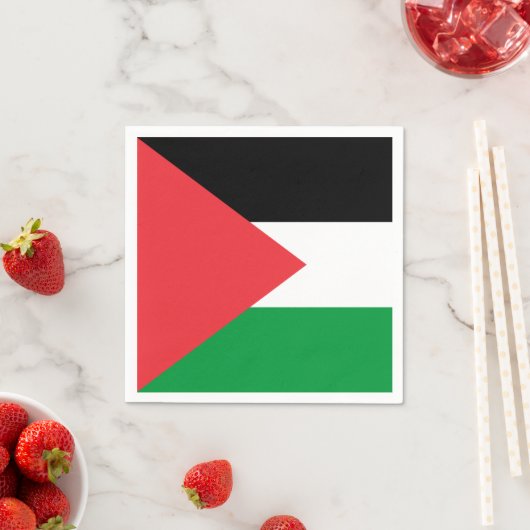 Patriotische Papierservietten mit der Flagge Paläs (Beispiel)