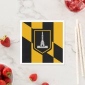 Patriotische Papierservietten mit der Flagge von B (Beispiel)