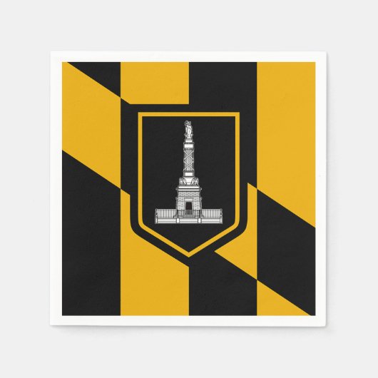 Patriotische Papierservietten mit der Flagge von B (Vorderseite)