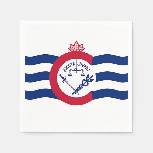 Patriotische Papierservietten mit der Flagge von C (Vorderseite)