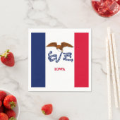 Patriotische Papierservietten mit der Flagge von I (Beispiel)