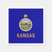 Patriotische Papierservietten mit der Flagge von K (Vorderseite)