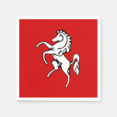 Patriotische Papierservietten mit der Flagge von K (Vorderseite)