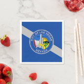 Patriotische Papierservietten mit der Flagge von L (Beispiel)