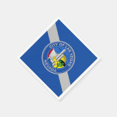 Patriotische Papierservietten mit der Flagge von L (Ecke)