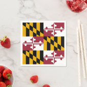 Patriotische Papierservietten mit der Flagge von M (Beispiel)