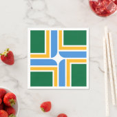 Patriotische Papierservietten mit der Flagge von P (Beispiel)