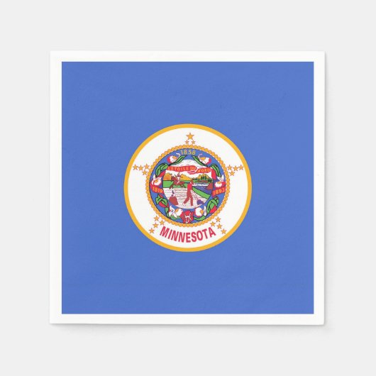 Patriotische Papierservietten mit Fahne von Minnes (Vorderseite)