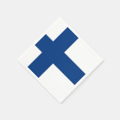 Patriotische Papierservietten mit finnischer Flagg (Ecke)