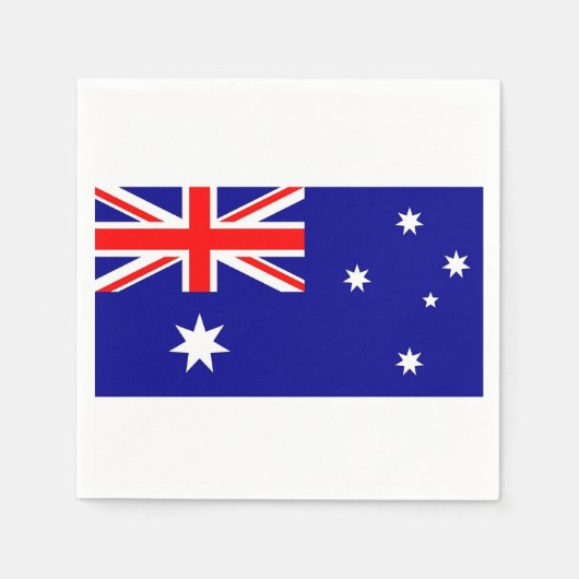 Patriotische Papierservietten mit Flagge Australie (Vorderseite)