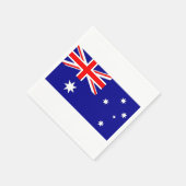 Patriotische Papierservietten mit Flagge Australie (Ecke)