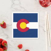 Patriotische Papierservietten mit Flagge Colorado (Beispiel)