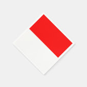 Patriotische Papierservietten mit Flagge Indonesie (Ecke)