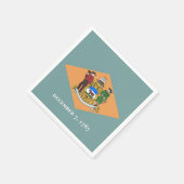 Patriotische Papierservietten mit Flagge von Delaw (Ecke)