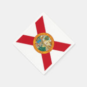Patriotische Papierservietten mit Florida-Flagge (Ecke)