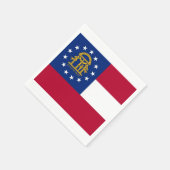 Patriotische Papierservietten mit georgischer Flag (Ecke)