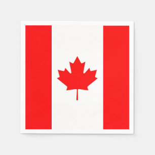 Patriotische Papierservietten mit kanadischer Flag