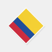 Patriotische Papierservietten mit kolumbianischer  (Ecke)