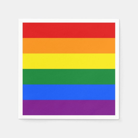Patriotische Papierservietten mit LGBT-Flagge (Vorderseite)