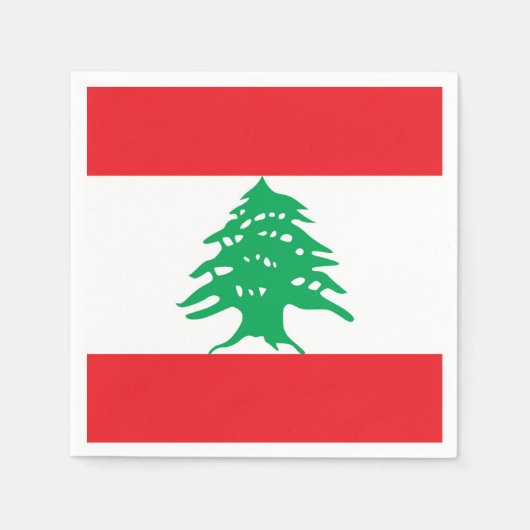 Patriotische Papierservietten mit libanesischer Fl (Vorderseite)