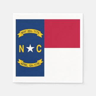 Patriotische Papierservietten mit North Carolina-F