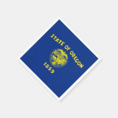 Patriotische Papierservietten mit Oregon-Flagge (Ecke)