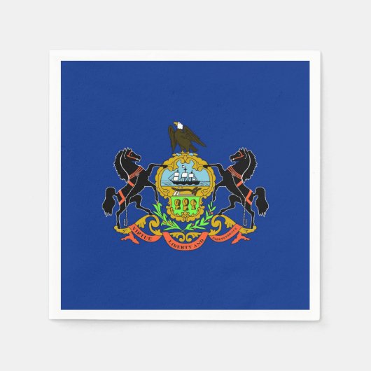 Patriotische Papierservietten mit Pennsylvania-Fla (Vorderseite)