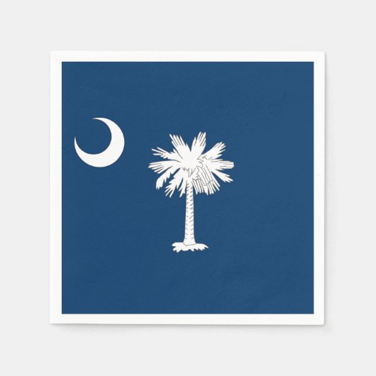 Patriotische Papierservietten mit South Carolina-F (Vorderseite)