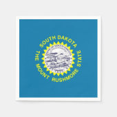 Patriotische Papierservietten mit South-Dakota-Fla (Vorderseite)