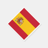 Patriotische Papierservietten mit spanischer Flagg (Ecke)