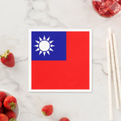 Patriotische Papierservietten mit taiwanesischer F (Beispiel)