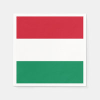 Patriotische Papierservietten mit ungarischer Flag