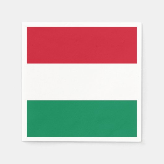 Patriotische Papierservietten mit ungarischer Flag (Vorderseite)