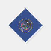 Patriotische Papierservietten mit Utah-Flagge (Ecke)