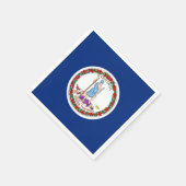 Patriotische Papierservietten mit Virginia-Flagge (Ecke)