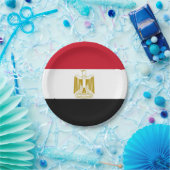 Patriotische Papiertafel mit ägyptischer Flagge Pappteller (Party)