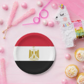 Patriotische Papiertafel mit ägyptischer Flagge Pappteller (Party)