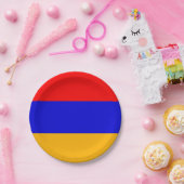 Patriotische Papiertafel mit armenischer Flagge Pappteller (Party)