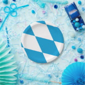 Patriotische Papiertafel mit bayerischer Flagge Pappteller (Party)