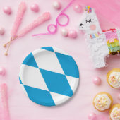 Patriotische Papiertafel mit bayerischer Flagge Pappteller (Party)