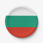 Patriotische Papiertafel mit bulgarischer Flagge Pappteller (Vorderseite)