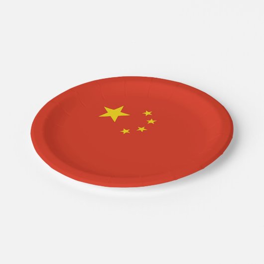 Patriotische Papiertafel mit China Pappteller (Schrägansicht)