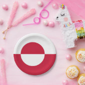 Patriotische Papiertafel mit der Flagge Grönlands Pappteller (Party)