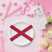 Patriotische Papiertafel mit der Flagge von Alabam Pappteller (Party)