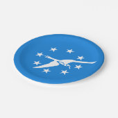 Patriotische Papiertafel mit der Flagge von Corpus Pappteller (Schrägansicht)