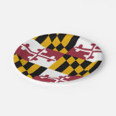 Patriotische Papiertafel mit der Flagge von Maryla Pappteller (Schrägansicht)