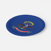 Patriotische Papiertafel mit der Flagge von North  Pappteller (Schrägansicht)