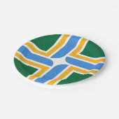 Patriotische Papiertafel mit der Flagge von Portla Pappteller (Schrägansicht)