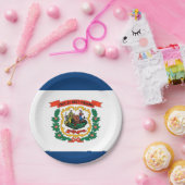 Patriotische Papiertafel mit der Flagge von West V Pappteller (Party)